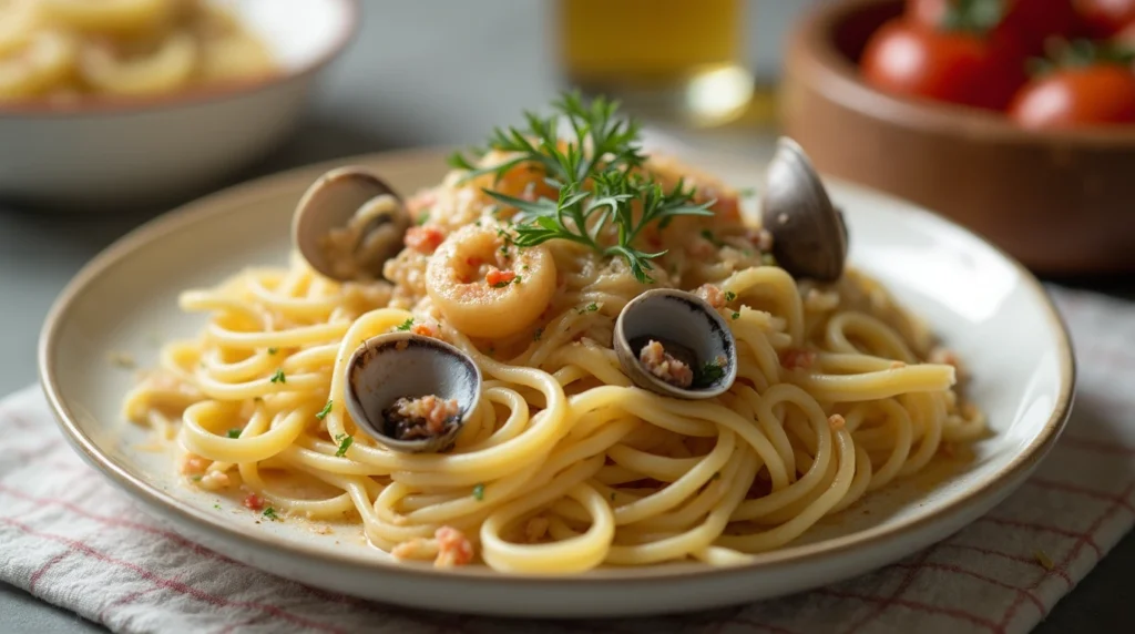 Linguine with clam sauce