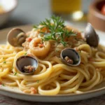 Linguine with clam sauce