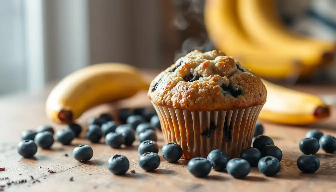 banana blueberry muffin