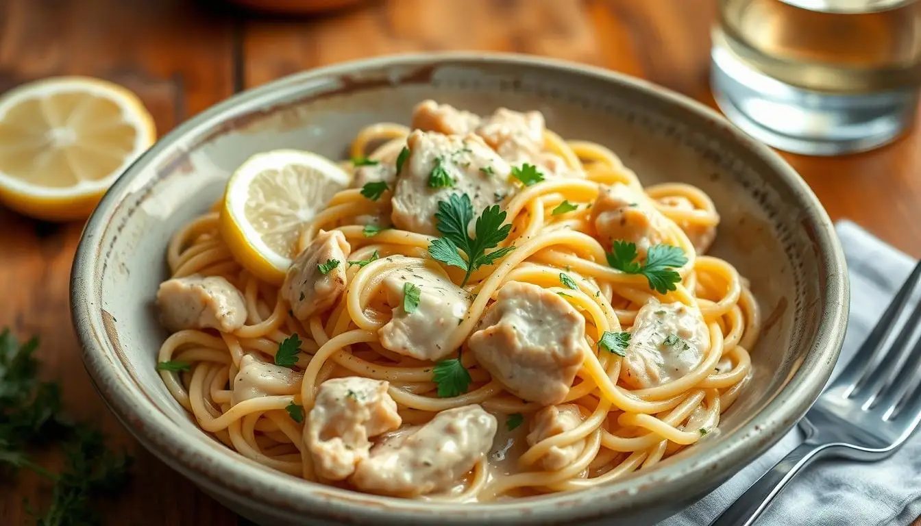 creamy lemon chicken pasta