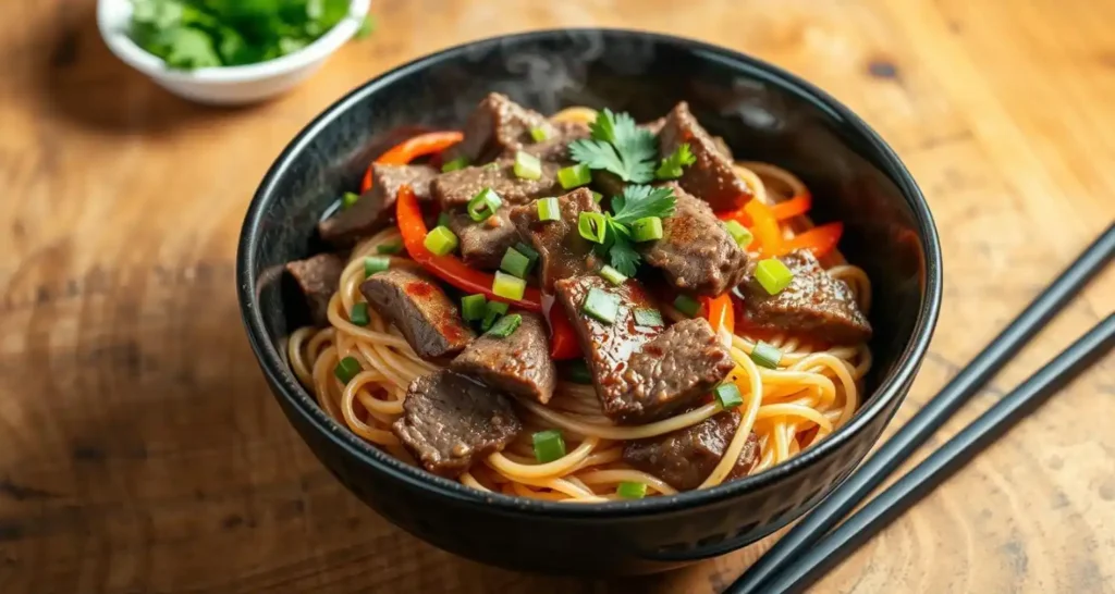 Mongolian Beef Noodles Recipe